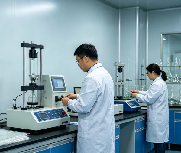 Plastic film testing experiment