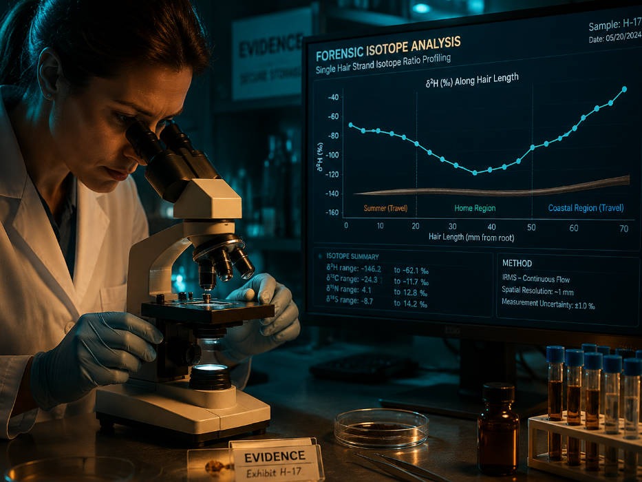 isotope analysis of human hair revealing geographic movement history