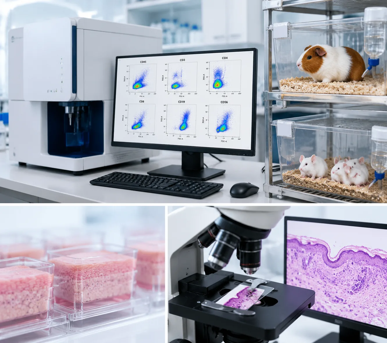 Immunological evaluation — flow cytometry immunophenotyping and GPMT/LLNA sensitization testing of medical devices per ISO 10993-10 and -20, at Beijing ZKGX Research.